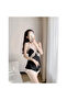 Women's Silk Satin with Lace Pajama Set - Elegant Set with Shorts, V-Neck Lace Nightwear - 7