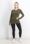 Women Sports Fit Long Sleeve Logo Tech Performance Top, Green - 3