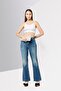 Women Regular Fit Washed Denim Jean, Blue - 2