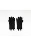 Men Knitted Fleece Gloves, Black - 2