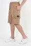 Boy's Summer Combed Cotton Sports Capri Shorts with Pockets - 3