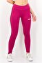 Women Tight Fit Brand Logo Training Leggings, Magenta