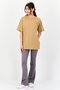 Women Relaxed Fit Short Sleeves Outdoor T-Shirt, Brown - 2