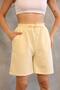 Elastic Waist Striped Shorts City Size - 2