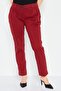 Women Regular Fit Plain Chino Pants, Red