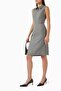 Dark Gray Linen Blend Midi Dress, Two Piece Look Summer Dress Dark Gray - 2
