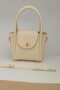 Medium Size Fluffy Form Hand and Shoulder Bag with Gold Lock - 5