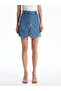 Standard Fit Women's Jean Shorts Skirt - 2