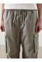 Khaki Comfortable Fit Poplin Men's Cargo Pants - 8