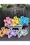 Luxury Cute Neon Transparent Colorful Crystal Stone Teddy Bear Clothespin Buckle Bear Clip Golden Yellow - 4