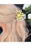 Cute Matte Color Crystal Stone Eyes Teddy Bear Clothespin Buckle Bear Clip Yellow - 5