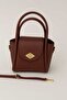 Medium Size Fluffy Form Hand and Shoulder Bag with Gold Lock - 7