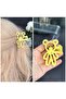 Cute Matte Color Crystal Stone Eyes Teddy Bear Clothespin Buckle Bear Clip Yellow