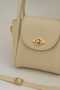 Medium Size Fluffy Form Hand and Shoulder Bag with Gold Lock - 3