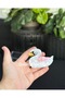 Luxury Pearlescent White Shiny Cute Bone Swan Clothespin Buckle - 4