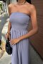Women's Gray Strapless Gipeli Sleeveless Dress - 8
