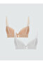 حمالة صدر تي شيرت عادية غير مبطنة من Underwire مكونة من قطعتين - 2