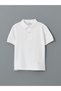 Lcw Kids White Polo Neck 100% Cotton Boy's T-Shirt - 2