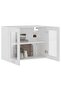 Hanging Glass Cabinet White 80x31x60 cm Engineered Wood - 2