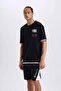 Defactofit Nba Brooklyn Nets Oversize Wide Fit Crew Neck Sportsman Short Sleeve T-Shirt D6562Ax25Sp - 3