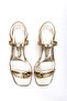 Women's Gold Ring Detailed Flip Flops Heeled Sandals - 2