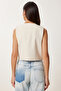 V-Neck Buttoned Woven Vest Lvw0006 - 4