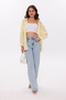 Women's Shirt Loose Oversized Yellow Shirt Front Pocket Low Shoulder 100% Cotton Shirt - 4