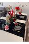 New Year's Special Black Runner 1 Piece 43X130 cm New Year Christmas Christmas Tableware Table Kitchen - 3