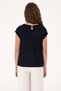 Women's Navy Blue T-Shirt 50300759-Vr033 - 5