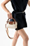 Women's Faux Leather Strappy Small Size Hand and Shoulder Bag - 4