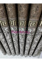 Poseidon Coffee Gold Detailed Board Background Curtain 1X3 Frequently Folded [Single Wing] Suitable for Any Room, No Ironing Required - 4