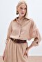 Casual Shirt with Sleeve Detail - Powder - 5