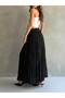 Crush Detailed Long Skirt - 2