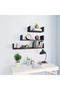 Wall Display Shelf 3 pcs Grey Engineered Wood