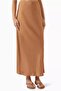 Silk Maxi Skirt Matte Mulberry Silk, High Waist, a Form Light Brown