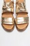 Lunas Gold Genuine Leather Side Zipper Women's Sandals - 2