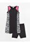 Crew Neck Patterned Women's Hijab Swimsuit Set - 5