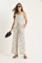 Women's Stone Patterned Linen Vest Trousers Set 9382 60281096 - 4