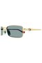 Gg1600S 003 56-18 Unisex Blue Matte Glass Gold Metal Rectangular Sunglasses - 4