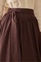 Belted Voile Skirt Brown - 2