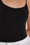 Women's Standard Fit Thin Strap Snap Fastener Black Body - 3