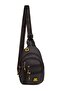 Linen Fabric Zippered Chest and Shoulder Bag with USB Headphone Output (16X22Cm) - Black - Yellow - 3