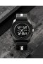 2199 Silicone Cord Black Sporty Men's Wrist Watch - 4