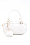 Black/ White / Cream Shk239 Faux Leather Hand, Arm and Shoulder 3-Piece Set of Bag (Shk108-Shk207-Shk24) - 2