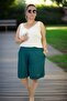 Cotton Viscose Fabric Pocketed Waist Elastic Double Legs Large Size Shorts. - 2