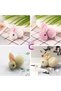 Set of 6 White Pink Beige Rabbit Soft Lined Clip Buckles - Baby Girl Children's Clip Hair Clips - 4