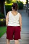 Cotton Viscose Fabric Pocketed Waist Elastic Double Legs Large Size Shorts. - 5