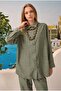 Relaxed Cut Basic Suit Dark Çağla - 2
