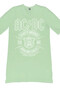 Snowy Acdc Light Green V Neck Half Sleeve Knee Length Casual Home Dress Nightgown - 2