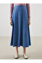 Women's Jean Skirt with Elastic Waist (S5) - 2